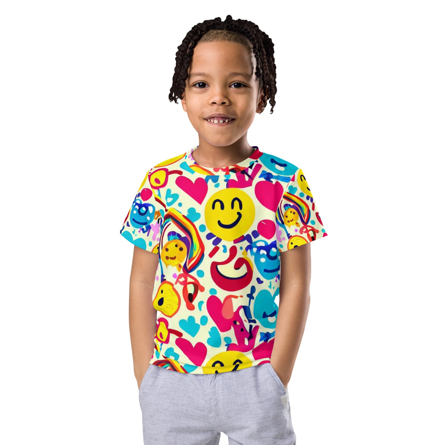 Crazy Art Kids crew neck t-shirt