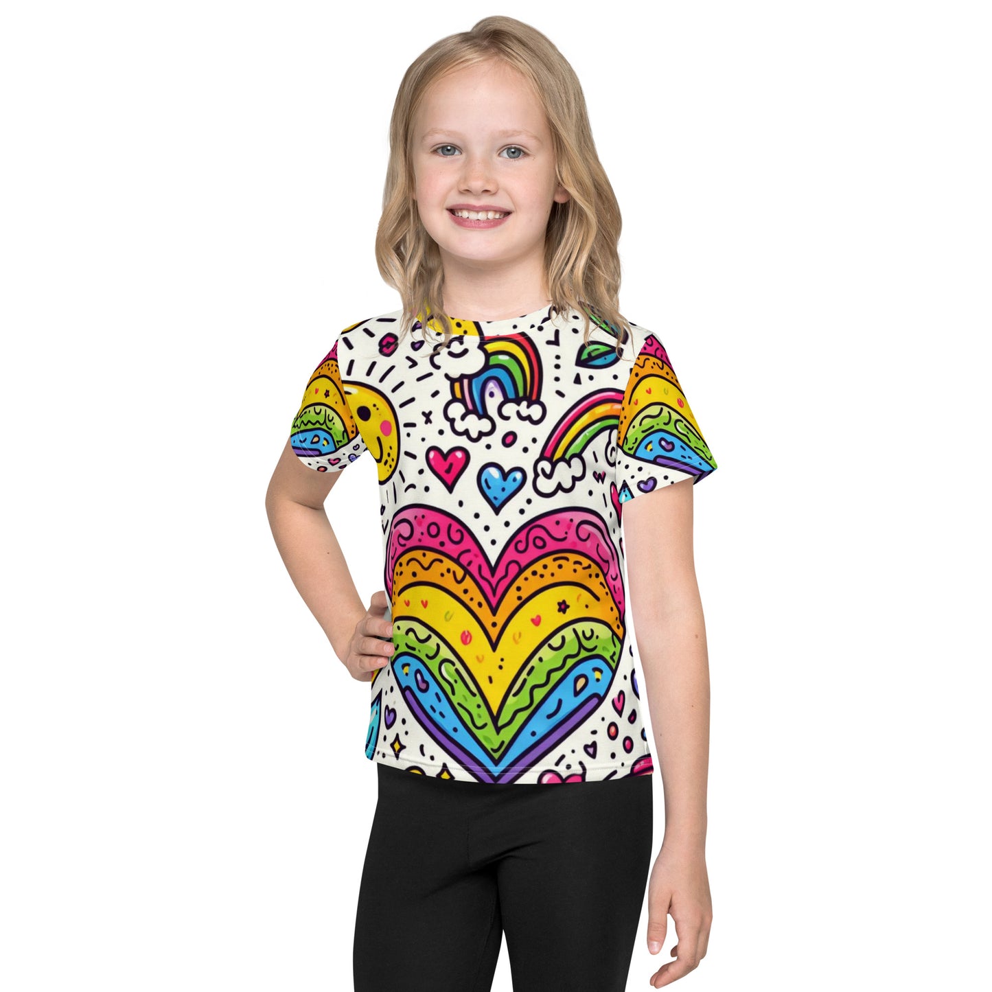 Doodle My Heart Kids crew neck t-shirt