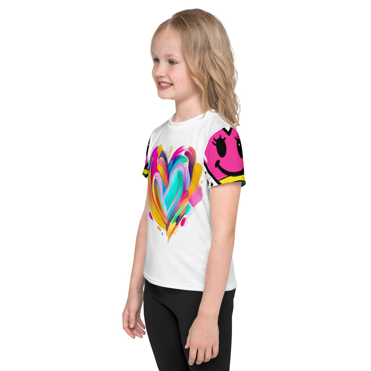 Heart Brushed Smiles Kids crew neck t-shirt