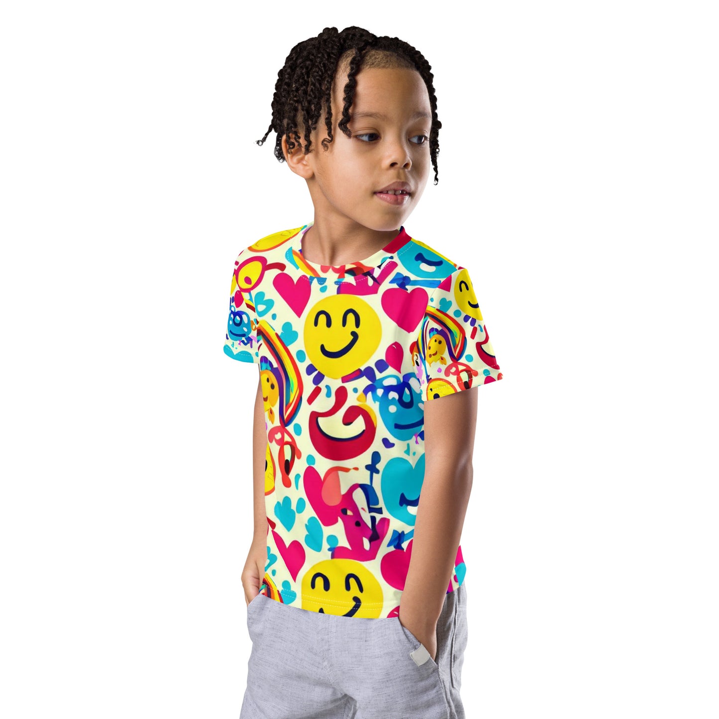 Crazy Art Kids crew neck t-shirt