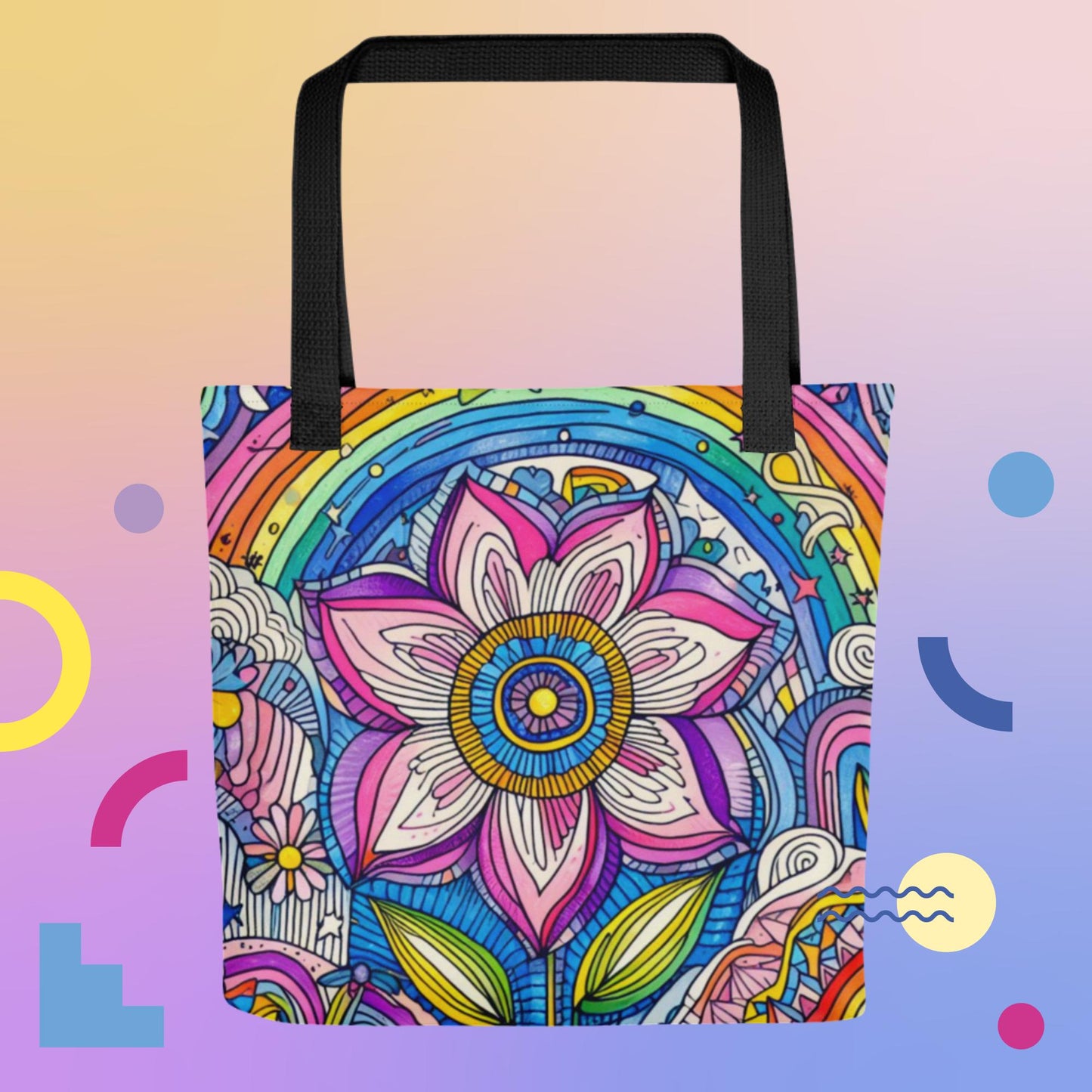 Flower Sketched Tote