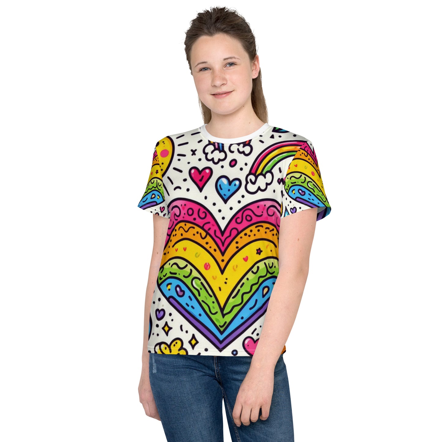 Doodle My Heart Youth crew neck t-shirt