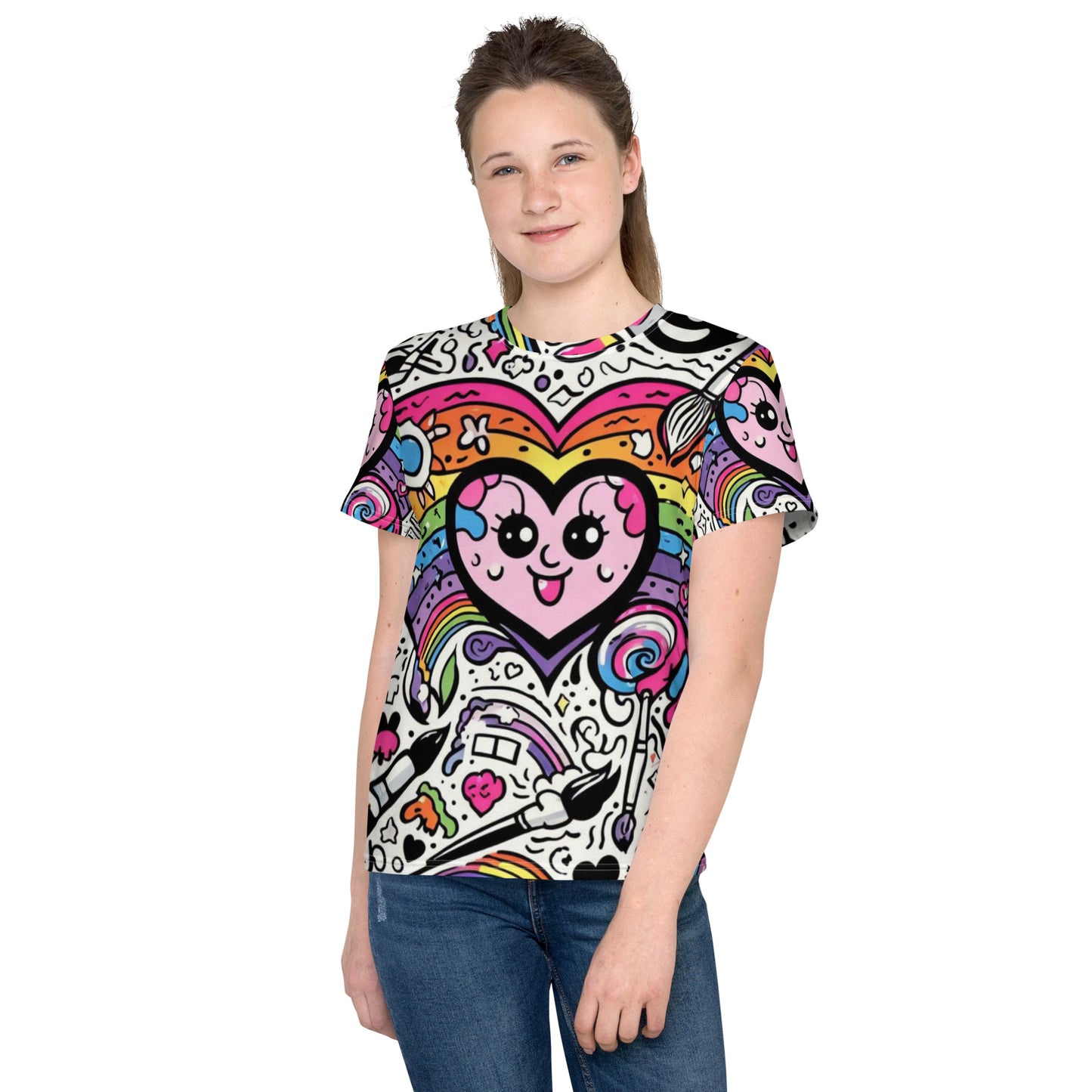 Paint Your Heart Out Youth crew neck t-shirt