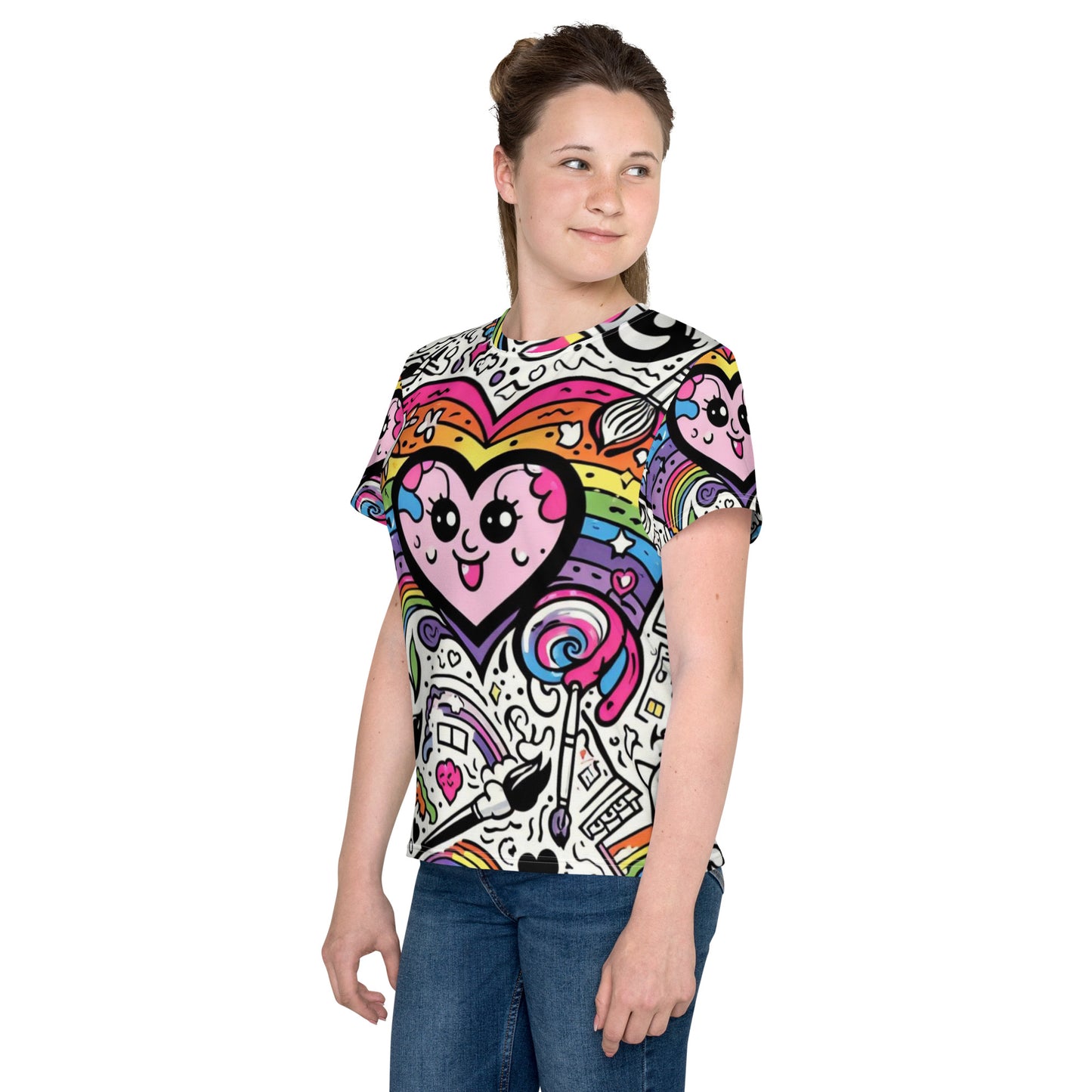 Paint Your Heart Out Youth crew neck t-shirt