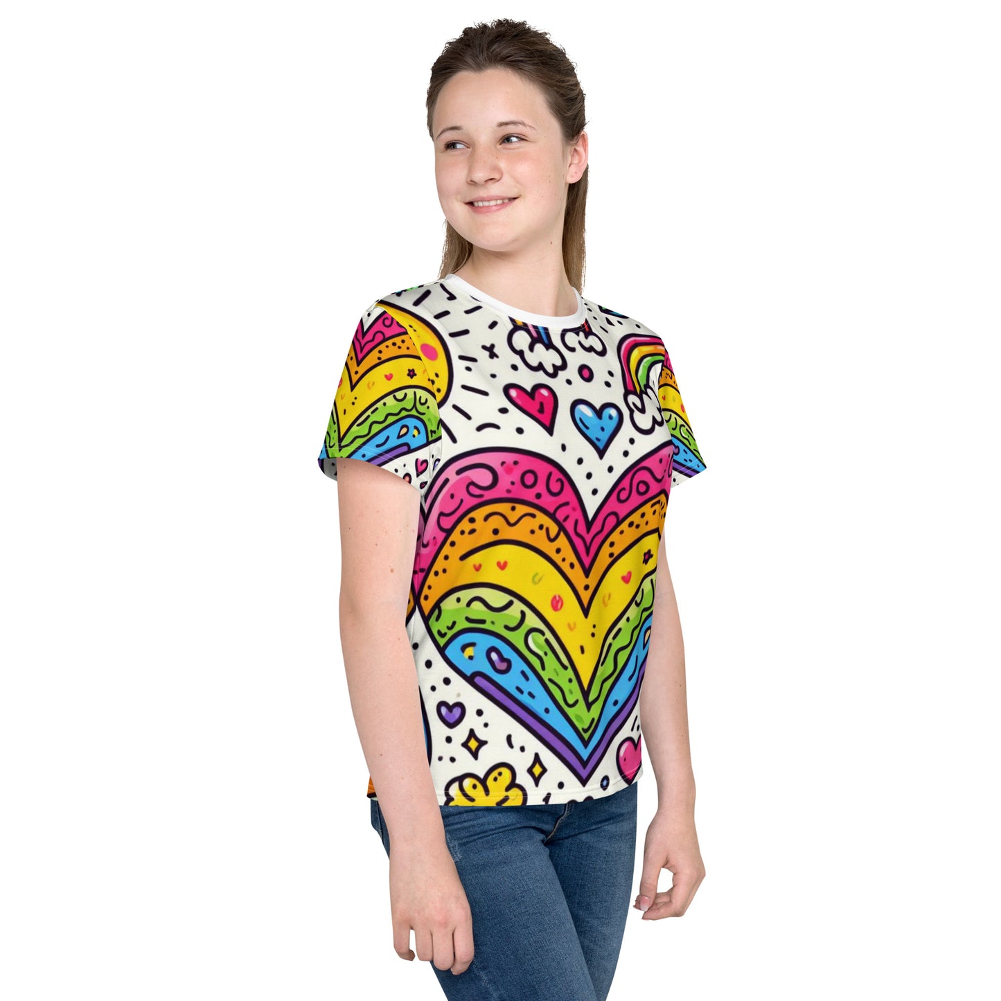 Doodle My Heart Youth crew neck t-shirt