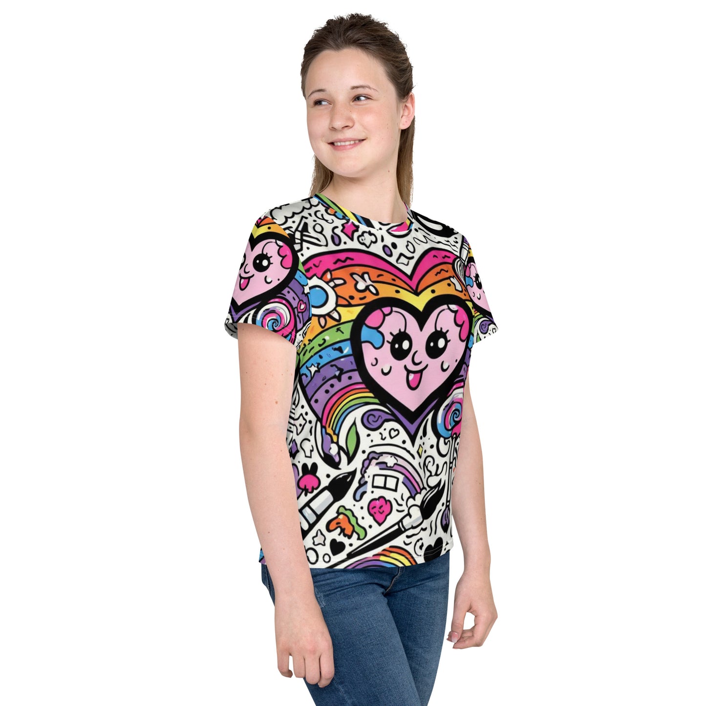 Paint Your Heart Out Youth crew neck t-shirt