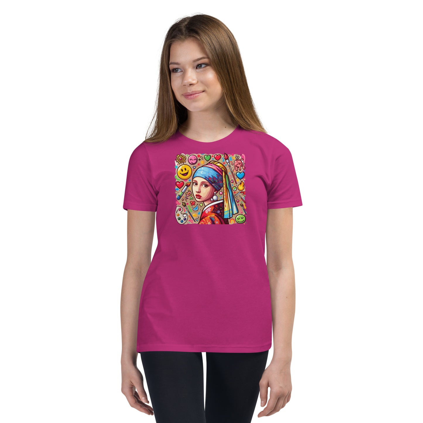 Girl with the Pearl Earring Youth Short Sleeve T-Shirt