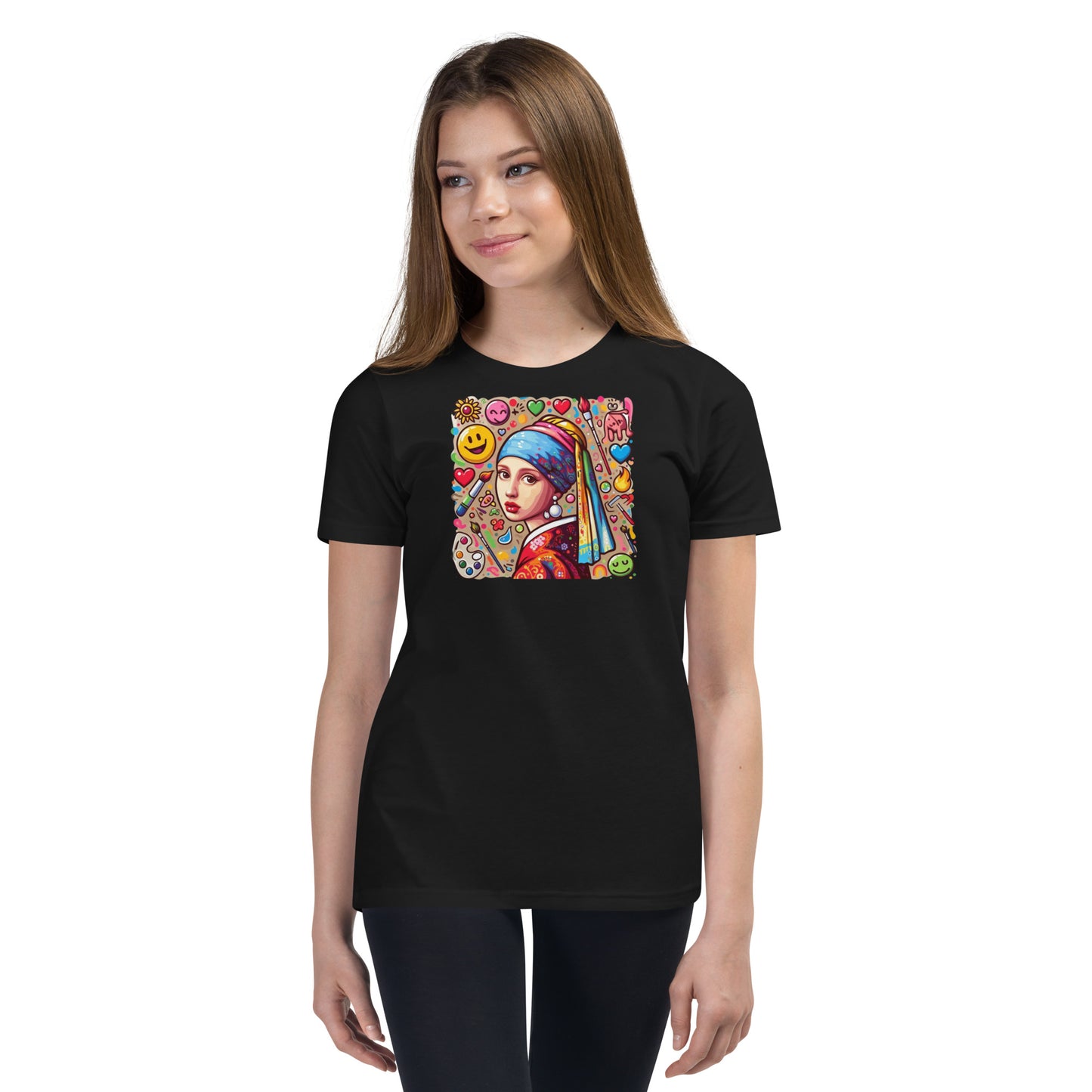 Girl with the Pearl Earring Youth Short Sleeve T-Shirt