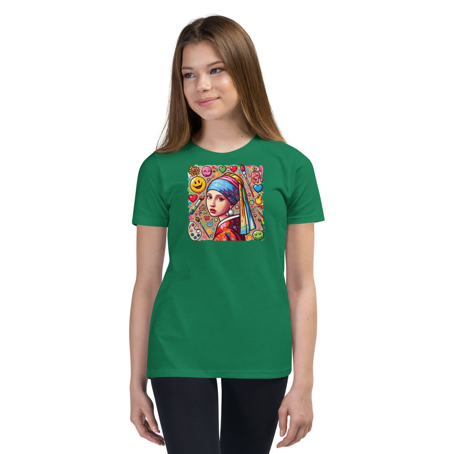 Girl with the Pearl Earring Youth Short Sleeve T-Shirt